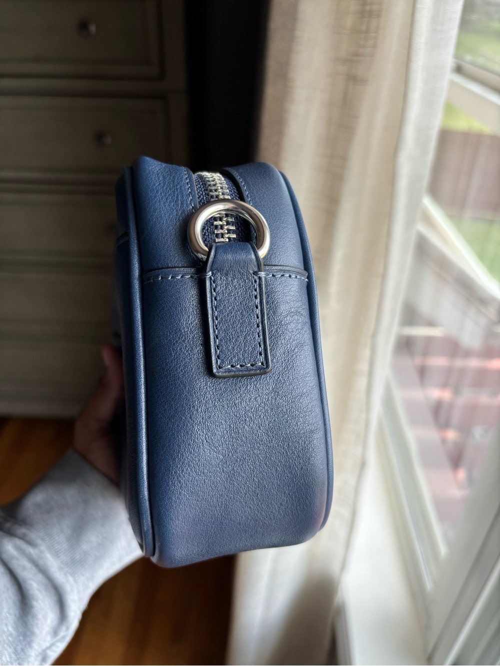 Navy Coach Radio Camera Bag in Navy/Silver - Picture 7 of 9